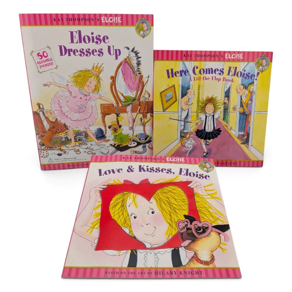 Kay Thompson Eloise Lot of 3 Activity Lift-Flap Sticker Books Hilary Knight